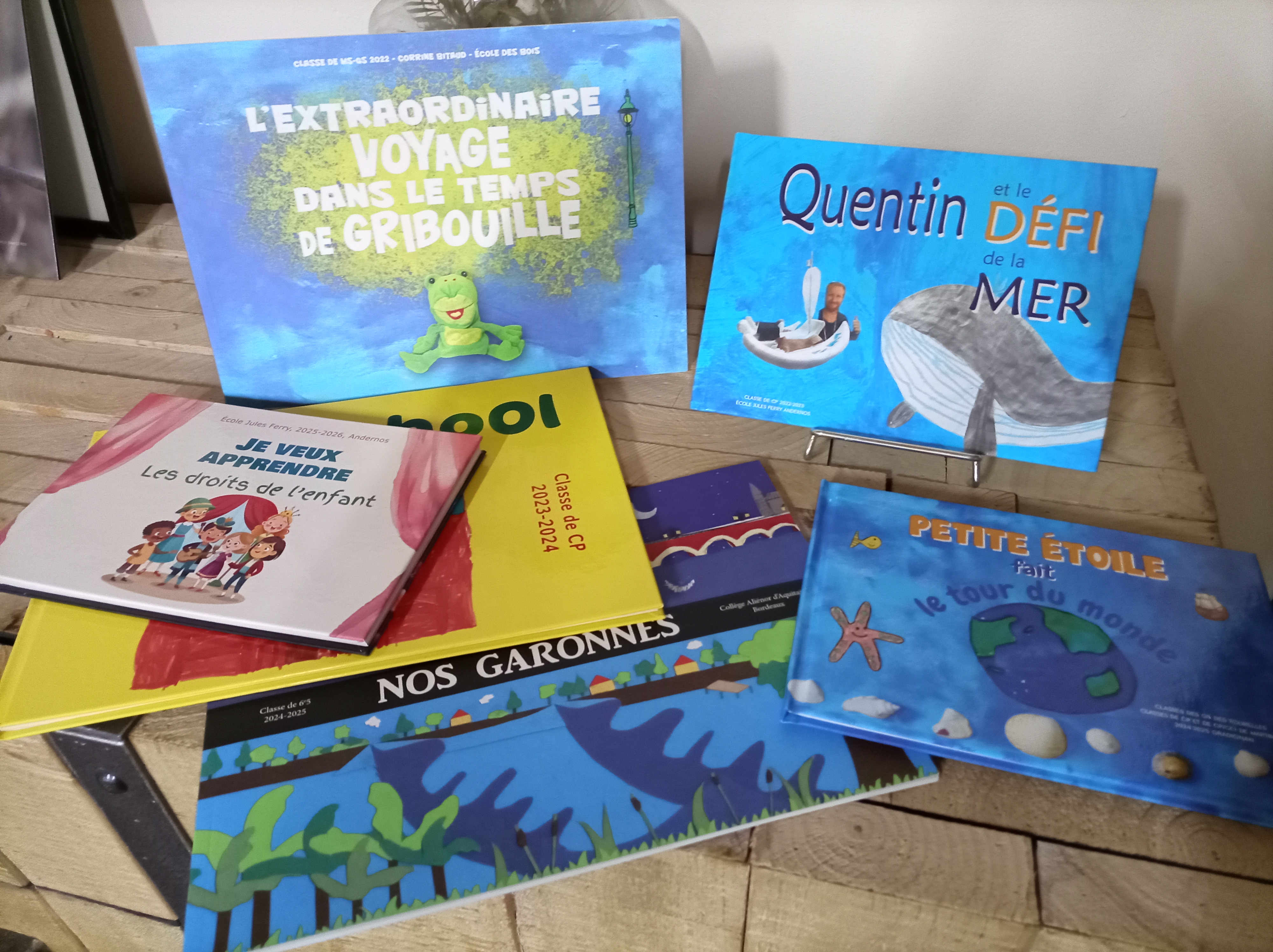 Un échantillon de livres scolaires