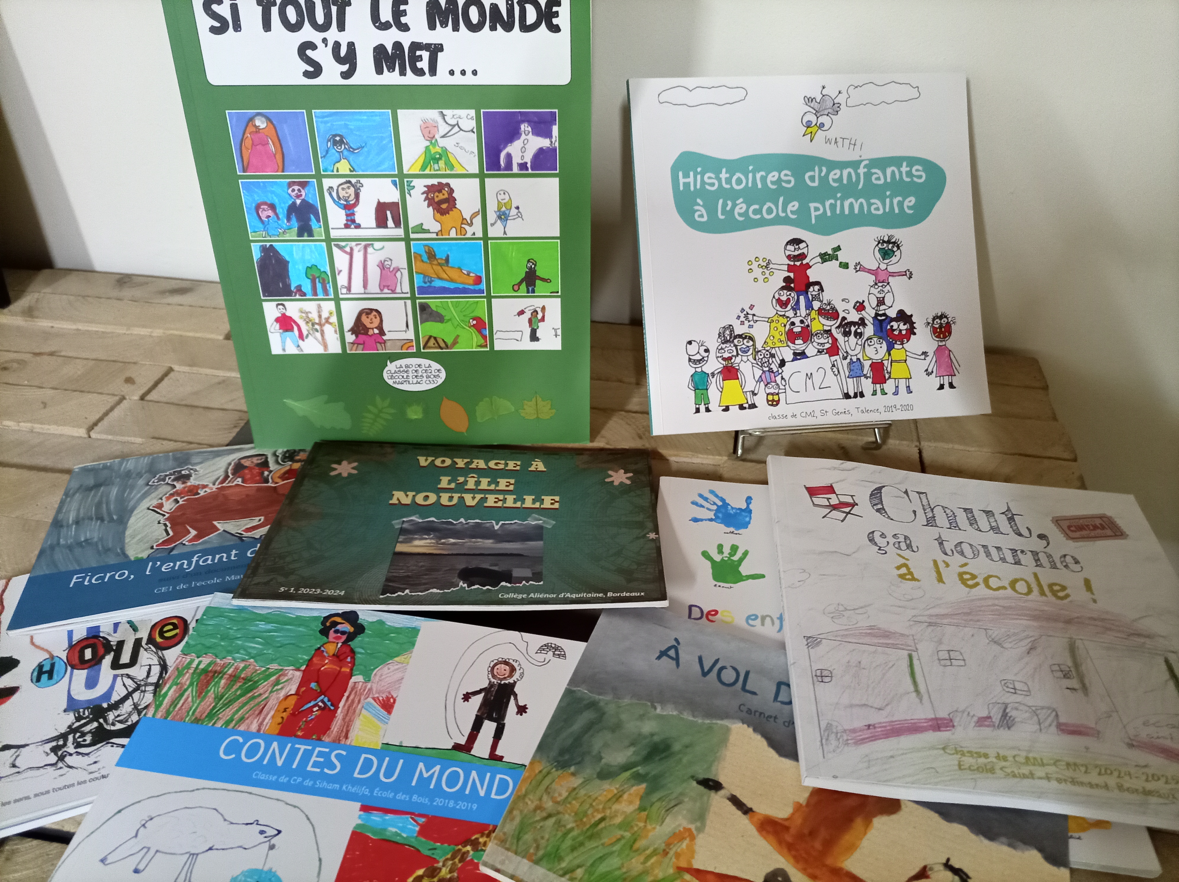 Un échantillon de livres scolaires
